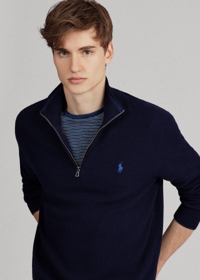 Men's Polo Ralph Lauren Cotton Quarter-Zip Sweater | 430976WHF